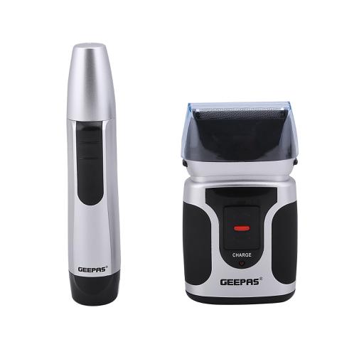 Geepas 2-In-1 Men'S Shaver With Nose Trimmer - Mini Travel Rechargeable Precision Foil Shaver hero image