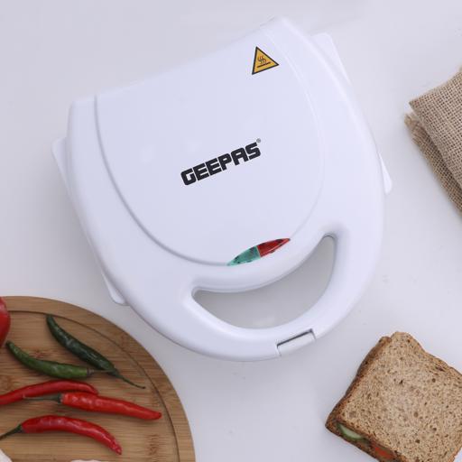 display image 1 for product Geepas 750W 4 Slice Sandwich Maker - Cooks Delicious Crispy Sandwiches Cool Touch Handle