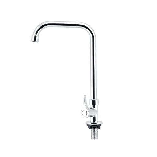 display image 0 for product Single Lever Pillar Sink Tap, Stainless Steel Tap, GSW61017 | Kitchen Mixer Tap | Single Handle Basin Taps for Small Kitchen or Bathroom | Solid Zinc Alloy Chrome Finish