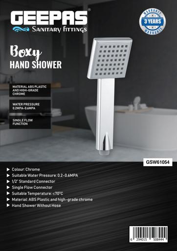 display image 5 for product Single Function Hand Shower, Chrome Finish, GSW61054 | ABS Plastic Hand Shower | Single Flow Function | Water Saving Handheld Showerhead