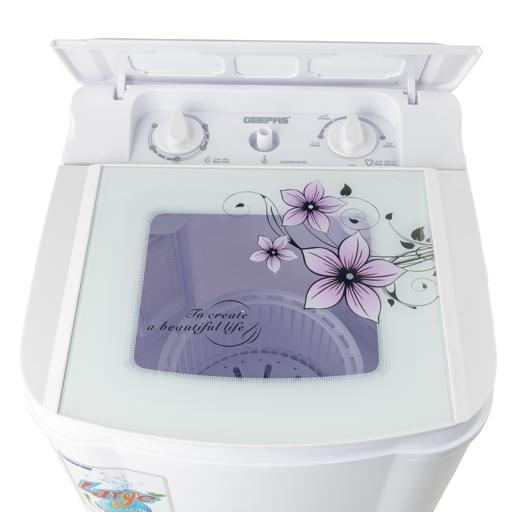 display image 6 for product Washing Machine, 2-in-1 Function, 3.5 Kg, GSWM18040 - Tempered Glass Cover, Wash with Separate Spin, High Spin Speed, 2 Years Warranty