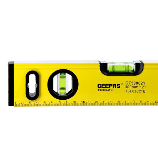 display image 5 for product Geepas GT59062 12'' Spirit Level - Small, Unbreakable Heavy-Duty Magnetic Torpedo Level with 3 Level Bubbles - Shock Resistant - Pocket Size, Hanging Hole - Scaffold Level for Builders & Construction Site