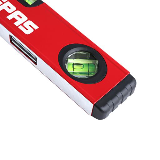 display image 2 for product Geepas 12'' Spirit Level - Small, Unbreakable Heavy-Duty Magnetic Torpedo Level With 3 Level Bubbles