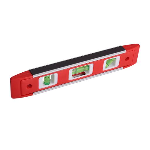 display image 3 for product Geepas 9'' Spirit Level - Small, Plastic Heavy-Duty Magnetic Torpedo Level With 3 Level Bubbles