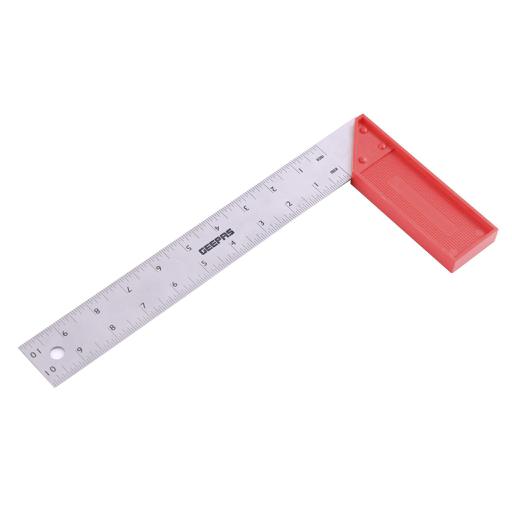 display image 3 for product Geepas Try Square With Handle 10" - 90 Degree Angle Corner Ruler