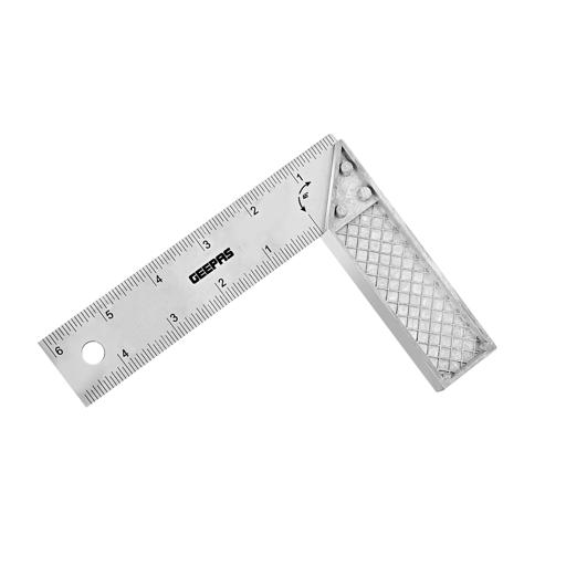 display image 4 for product Geepas Try Square With Metal Handle 6" - 90 Degree Angle Corner Ruler