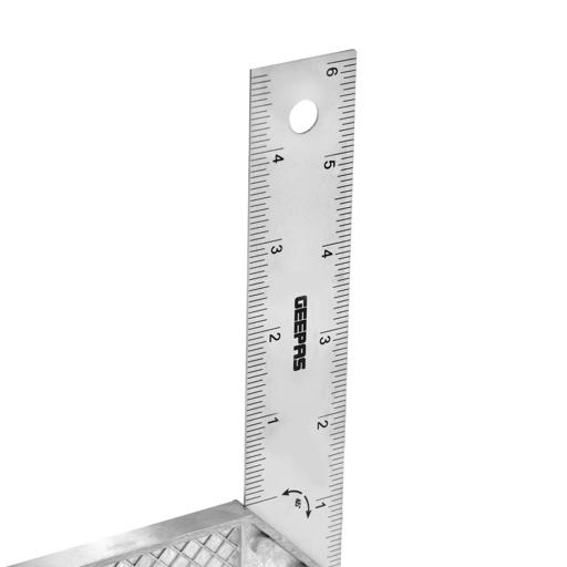 display image 3 for product Geepas Try Square With Metal Handle 6" - 90 Degree Angle Corner Ruler