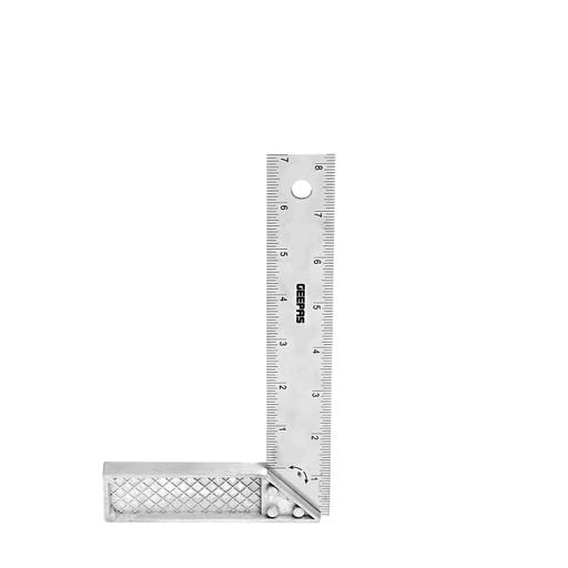 display image 4 for product Geepas 8" Try Square With Cast Zinc Handle - 90 Degree Angle Corner Ruler