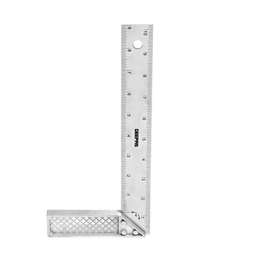 display image 2 for product Geepas 10" Try Square With Cast Zinc Handle - 90 Degree Angle Corner Ruler