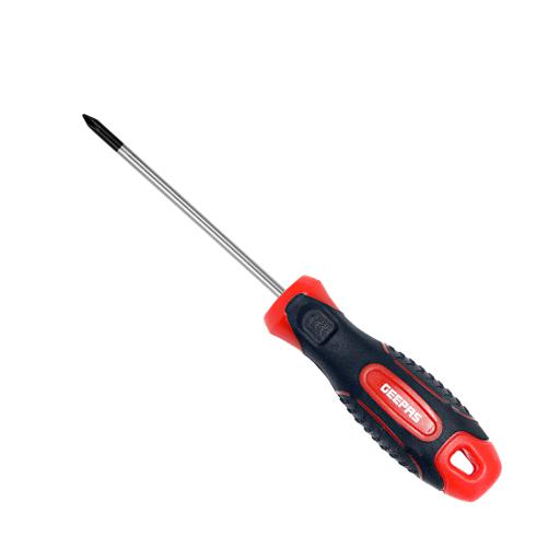 display image 1 for product Geepas Professional Screwdriver (6.5*100Mm) - Phillips, Soft Grip Rubber Insulated Handle