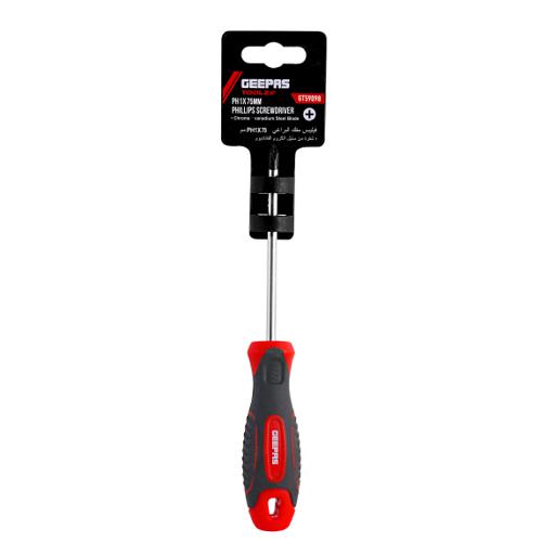 Geepas Professional Screwdriver (6.5*75Mm) - Phillips, Soft Grip Rubber Insulated Handle hero image