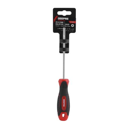 display image 4 for product Geepas Professional Screwdriver (Ph1X125Mm) - Phillips, Soft Grip Rubber Insulated Handle