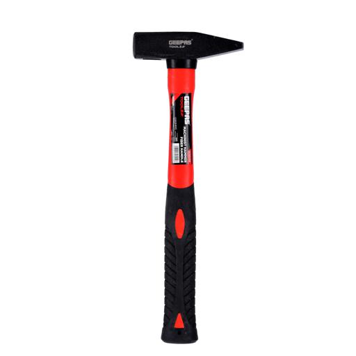 display image 1 for product Fiber Handle Machinist Hammer, Durable Sledge Hammer GT59248 - Lightweight Rubber Padded Handle with Fiberglass Core, Weighs 500gm