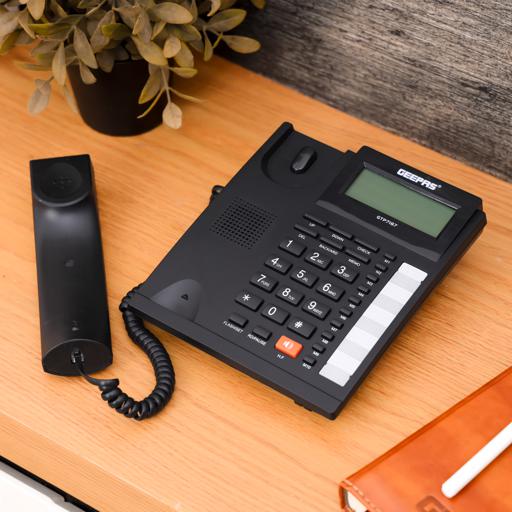 display image 2 for product Geepas GTP7187 Executive Telephone with Caller ID 16 Digits Telephone - Recording 15 Out & 50 Incoming Calls with Auto Redial | Hands-Free Calling, 16 ringtone & Local Area Code Setting | 2 Years Warranty
