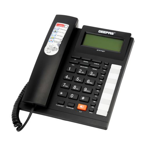 display image 13 for product Geepas GTP7187 Executive Telephone with Caller ID 16 Digits Telephone - Recording 15 Out & 50 Incoming Calls with Auto Redial | Hands-Free Calling, 16 ringtone & Local Area Code Setting | 2 Years Warranty