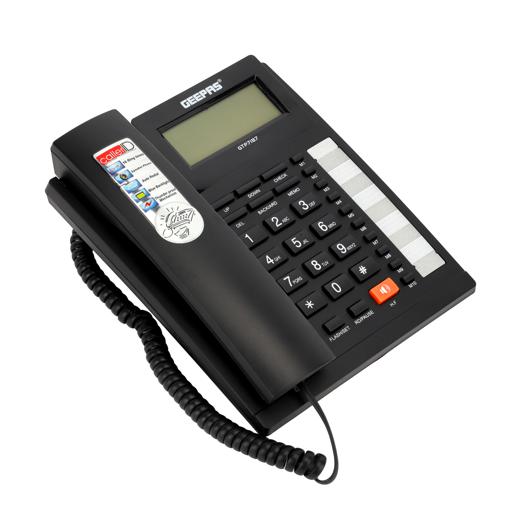 display image 7 for product Geepas GTP7187 Executive Telephone with Caller ID 16 Digits Telephone - Recording 15 Out & 50 Incoming Calls with Auto Redial | Hands-Free Calling, 16 ringtone & Local Area Code Setting | 2 Years Warranty