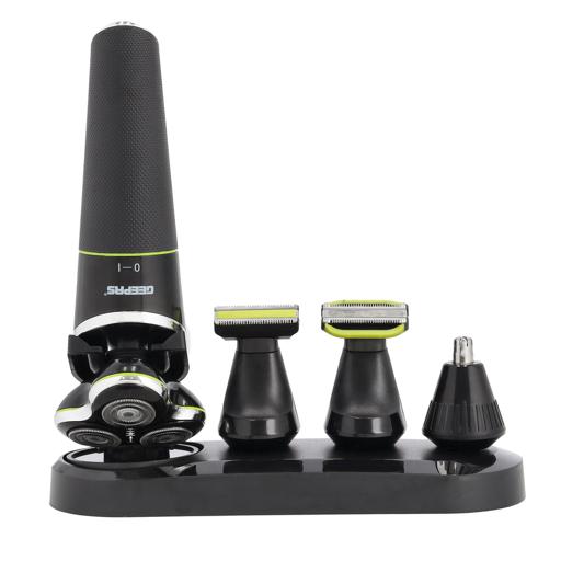 display image 0 for product 5-in-1 Grooming Kit with 4 Detachable Head, GTR56027 | Body Groomer, Bread Trimmer, Ear & Nose Trimmer | Dynamic Flex Head | Water Proof | USB Rechargeable