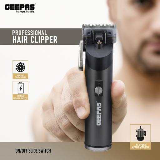 display image 2 for product Professional Hair Clipper, Rechargeable Clipper,  GTR56029 | Cordless Hair Clipper with 4 Guide Comb | Comes with Brush and Oil | Cutter Head Adjustment | 3hrs Working