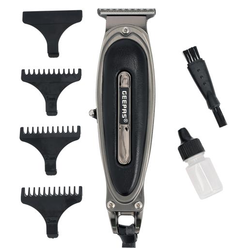 display image 0 for product Rechargeable Hair Clipper, LED Display, GTR56044 | Li-ion Battery | Zero Cutting SS Blade | Leather Touch Decorates | Fix T-Blade | Male Grooming Set for Body Hair