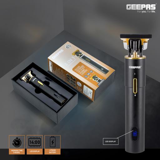 display image 1 for product 3-in-1 Grooming Kit, Rechargeable Trimmer, GTR56045 | T-Blade, Nose Trimmer And Carver Blade | 1300mah Lithium Battery | 180 Minutes Working Time