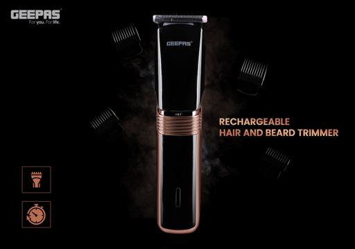 display image 6 for product Rechargeable Hair and Bread Trimmer, 4 Guide Combs, GTR56047 | Professional Cordless Hair Clippers | Rechargeable Haircut Kit with Steel Blade | Grooming Kit with Guide Comb