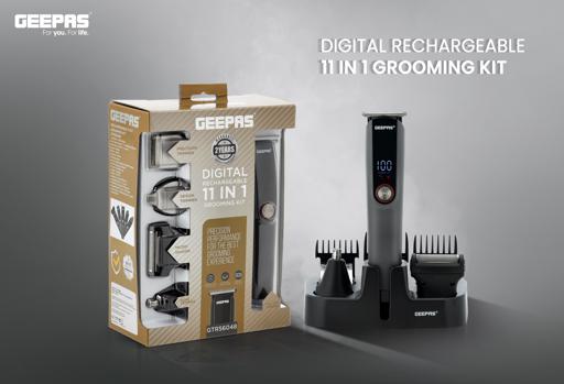 display image 5 for product Digital Rechargeable 11-in-1 Grooming Kit, GTR56048 | 4 Combs | Nose Trimmer, Micros Shaver, Design Trimmer | LED Display & Charging Indicator | Stainless Steel Blade