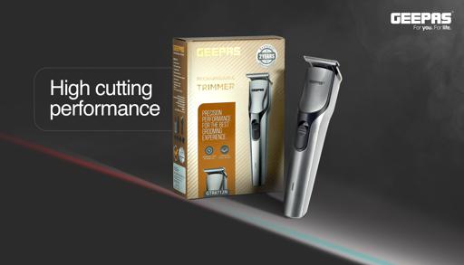 display image 5 for product Geepas GTR8712 Rechargeable Hair Clipper - Grooming Kit with Comfortable Grip, Stainless Steel Precision Cutting Blade, Cordless Operation, Indicator Light with 30 Minute Working | Ideal for Short & Long Hairs | 2 Years Warranty