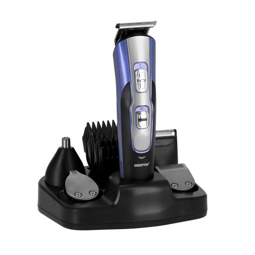 display image 21 for product Hair trimmer - 11-in-1 Rechargeable Grooming Kit | Hair Clipper | Hair Trimmer For Men With Stand, Led Indicators - Geepas GTR8724