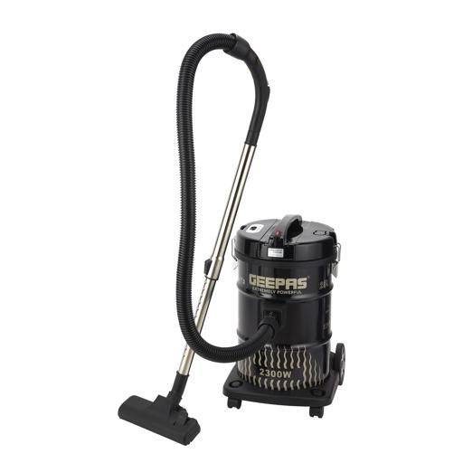 Geepas 21 L Dry and Blow Vacuum Cleaner- GVC2592| 2300W Stainless Steel Drum Tank with Powerful Copper Motor| Comfortable Handle, Rolling wheels with Easy Parking Nozzle and Dust Full Indicator | 2-Year Warranty  hero image