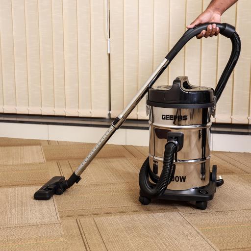 display image 1 for product Geepas GVC2597 2300W 2-in-1 Blow and Dry Vacuum Cleaner - Powerful Copper Motor, 23L Stainless Steel Tank - Dust Full Indicator - 2-Year Warranty