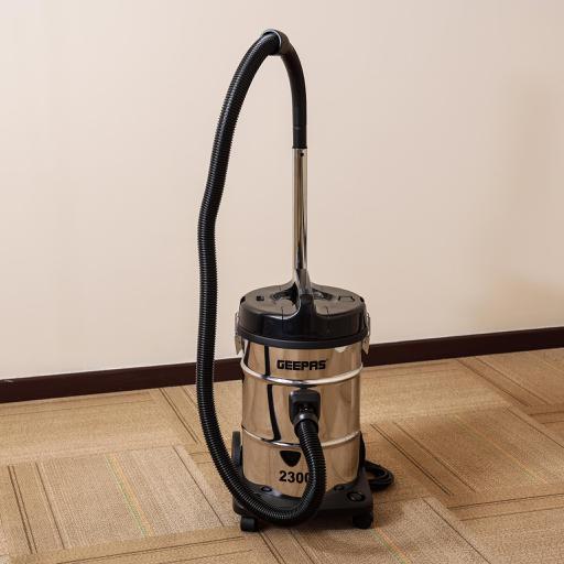 display image 2 for product Geepas GVC2597 2300W 2-in-1 Blow and Dry Vacuum Cleaner - Powerful Copper Motor, 23L Stainless Steel Tank - Dust Full Indicator - 2-Year Warranty