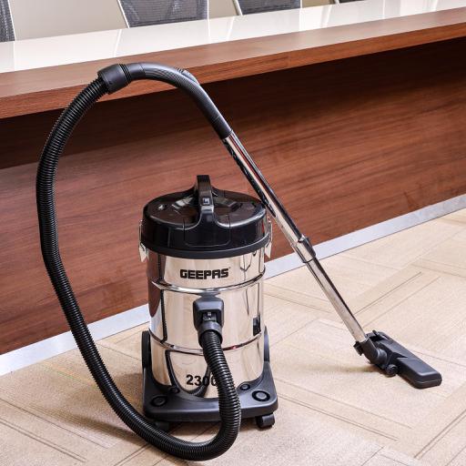 display image 3 for product Geepas GVC2597 2300W 2-in-1 Blow and Dry Vacuum Cleaner - Powerful Copper Motor, 23L Stainless Steel Tank - Dust Full Indicator - 2-Year Warranty