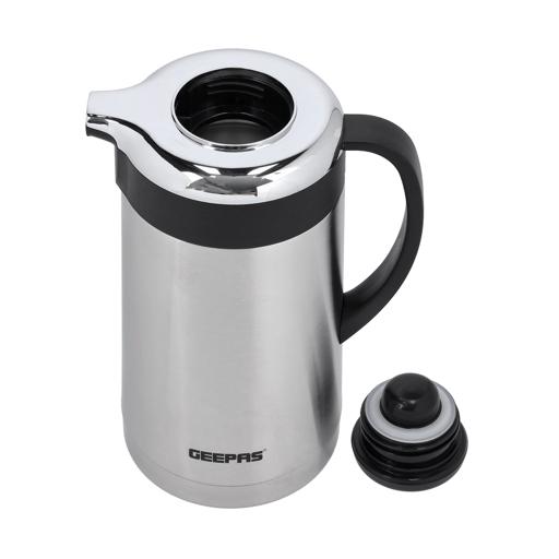 Geepas 1.3L Hot & Cold Vacuum Flask - Double Walled Stainless Steel for Tea,  Coffee, Hot