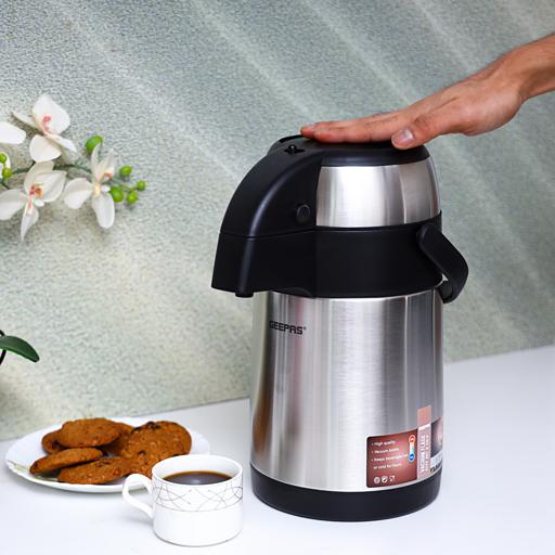 display image 4 for product Geepas 2.5L Vacuum Flask - Coffee Heat Insulated Thermos For Keeping Hot/Cold 24 Hours Heat/Cold