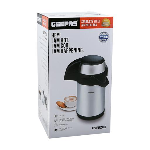 Buy Geepas 3.5L Vacuum Flask - Coffee Heat Insulated Thermos For Keeping Hot/Cold  24 Hours Heat/Cold Online in UAE - Wigme