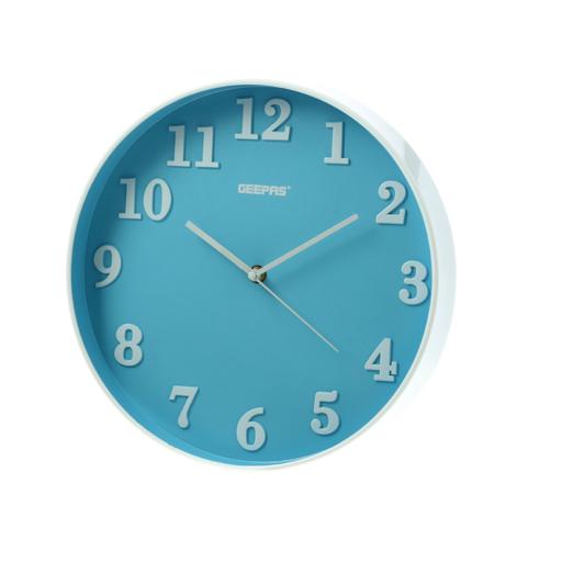 display image 6 for product Geepas Wall Clock 3D Numbers - Silent Non-Ticking, Round Decorative Wall Clock For Living Room