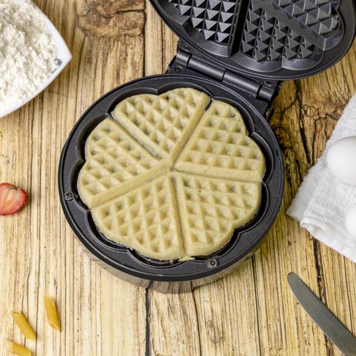 2 in 1 1000W Waffle Maker with Non-Stick Plate Double Heart Waffle