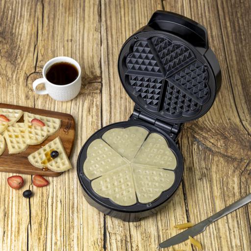 display image 17 for product Heart Waffle Maker, Temperature Control, GWM36538 | Power On & Ready Indicator | Non-Stick Cooking Plate | 1000 Watts | S/S Decoration | Cool Touch Handle