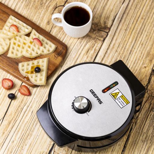 display image 10 for product Heart Waffle Maker, Temperature Control, GWM36538 | Power On & Ready Indicator | Non-Stick Cooking Plate | 1000 Watts | S/S Decoration | Cool Touch Handle