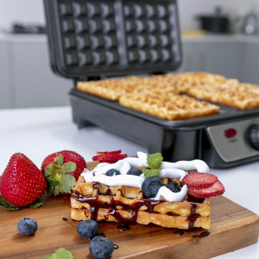 Buy Geepas Electric Waffle Maker 1100W- 4 Slice Non-Stick Electric ...