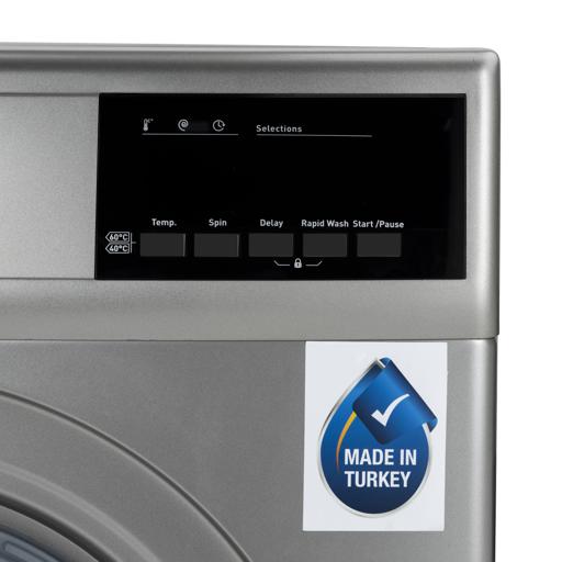 display image 13 for product Geepas Fully Automatic Front Load Washing Machine 6 Kg - Foam Protection Overflow protection Child lock 7Kg Stainless steel drum material Temperature Adjustment | 2 Years Warranty