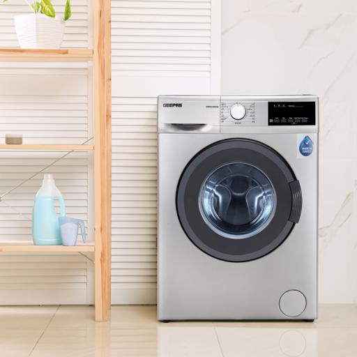 display image 4 for product Geepas Fully Automatic Front Load Washing Machine 6 Kg - Foam Protection Overflow protection Child lock 7Kg Stainless steel drum material Temperature Adjustment | 2 Years Warranty