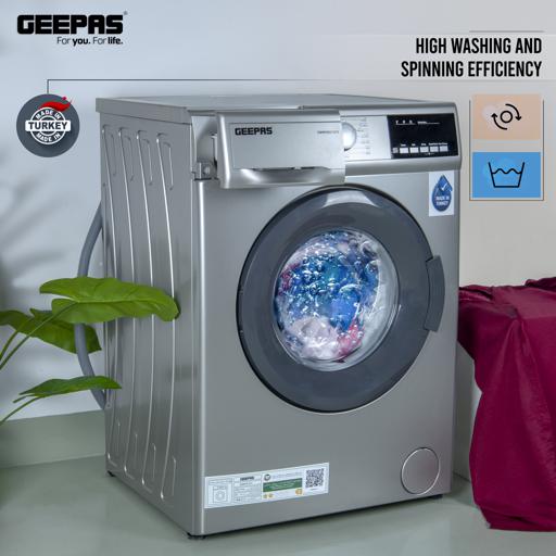 display image 10 for product 8kg 1000RPM Fully Automatic Front Load Washing Machine GWMF8021STV Geepas