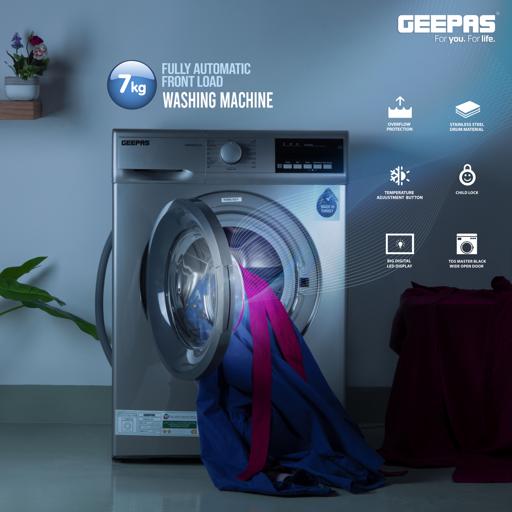 display image 13 for product 8kg 1000RPM Fully Automatic Front Load Washing Machine GWMF8021STV Geepas