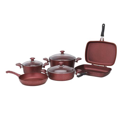 Chef Mark Granite Coated Cookware Set, 9 Pieces, RF10268