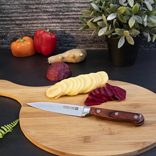 display image 1 for product Royalford 5" Utility Knife - All Purpose Small Kitchen Knife - Ultra Sharp Stainless Steel Blade