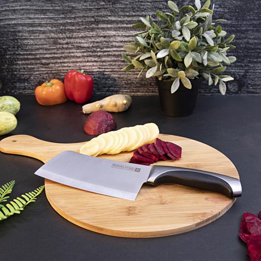 display image 1 for product Royalford 6" Cleaver Knife -Razor Sharp Meat Cleaver Stainless Steel Vegetable Kitchen Knife