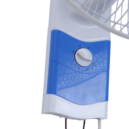 display image 3 for product Olsenmark Wall Fan, 16 Inch - Two Pull String Switch - 3 Speed Setting - 120 Ribbed Grills - 5 Leaf
