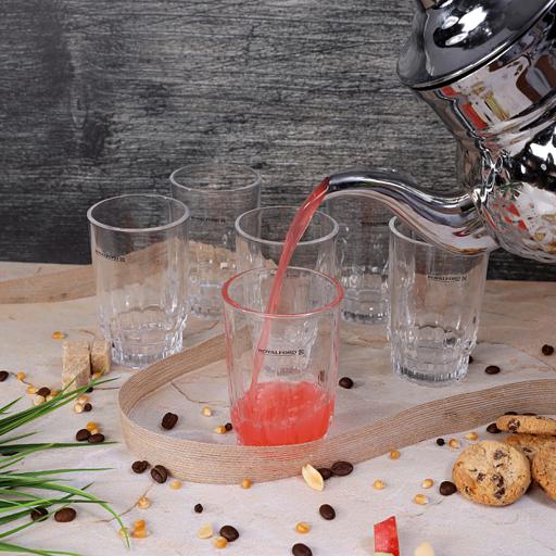 display image 2 for product 6-Pcs Glass Tumblers, Portable & Lightweight, RF1385-GT6 | 9oz Transparent Water Cup | Ideal for Party Picnic BBQ Camping Garden | Serve Water Wine Whisky Drinking & More