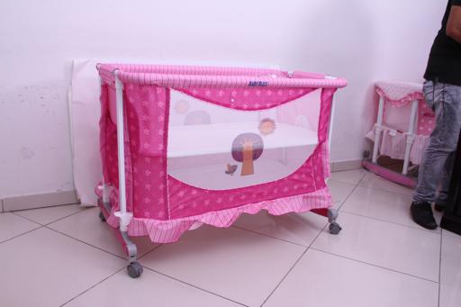 Baby Plus BP6598 PINK Baby Crib With Removable Mosquito Net - Pink - Baby Cradle, Cradle, Baby Bed, Baby Plus Baby Bed, Baby Plus Cradle, Best Cradle, Best Baby Bed hero image